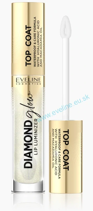 EVELINE Diamond glow lip luminizer - lesk na pery s kyselinou hyaluronovou