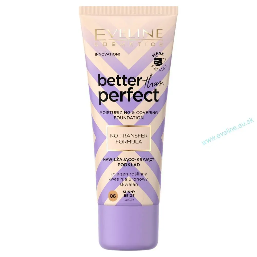 EVELINE hydratačný a krycí make-up BETTER THAN PERFECT č. 06 Sunny Biege