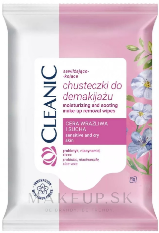 HARPER CLEANIC Odličovacie utierky pre citlivú a suchú pleť, 10 ks.