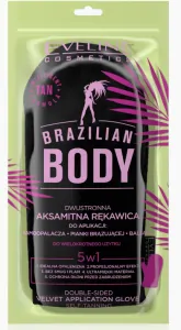 BRAZILIAN BODY - OBOJSTRANNÁ ZAMATOVÁ RUKAVICA NA SAMOOPAĽOVACIE PRODUKTY