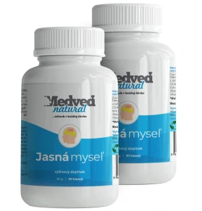 Medveď natural  2x Jasná myseľ po 30 kapsúl (60 kapsúl spolu)
