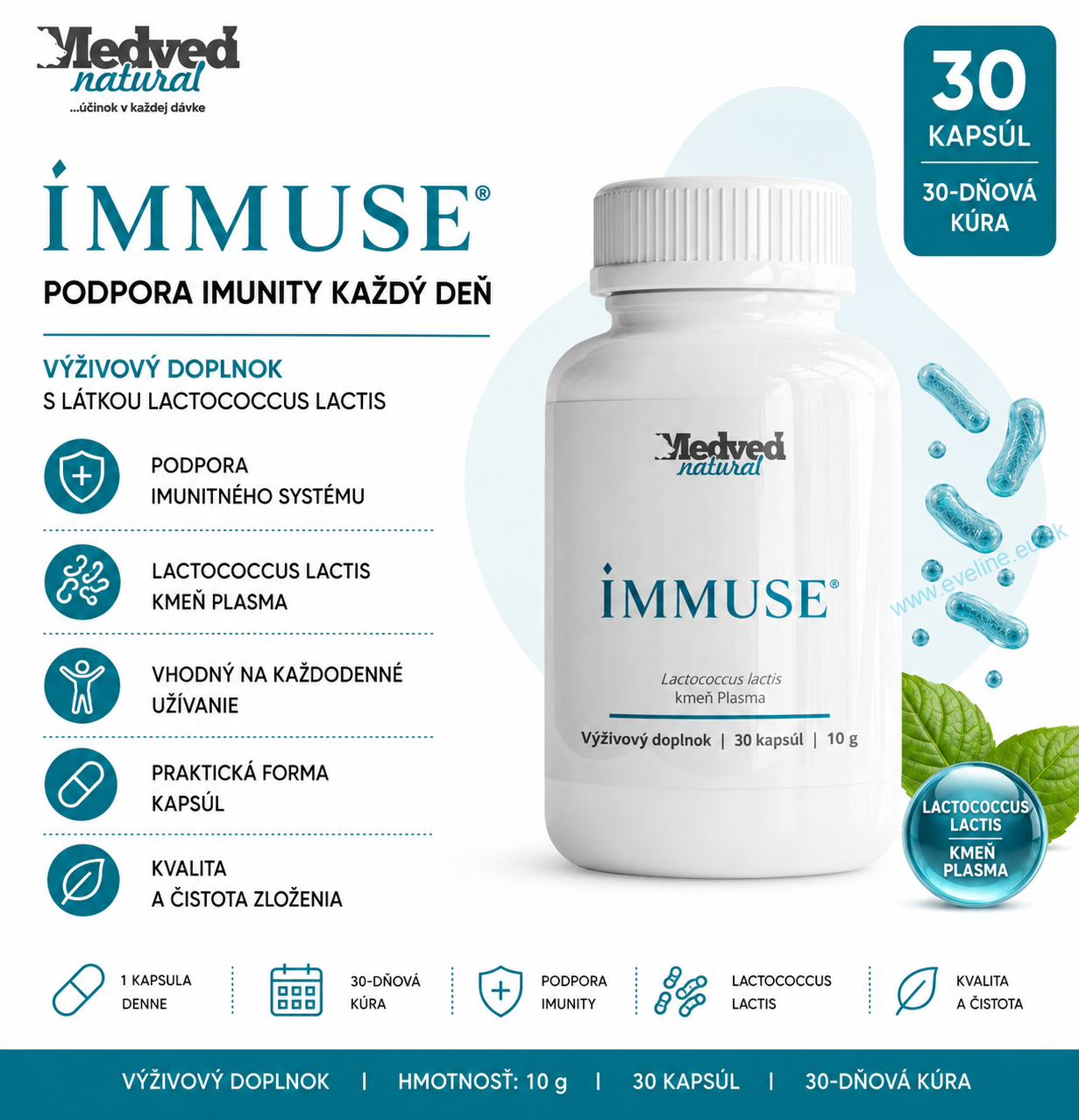 Medveď natural IMMUSE 30 kapsúl