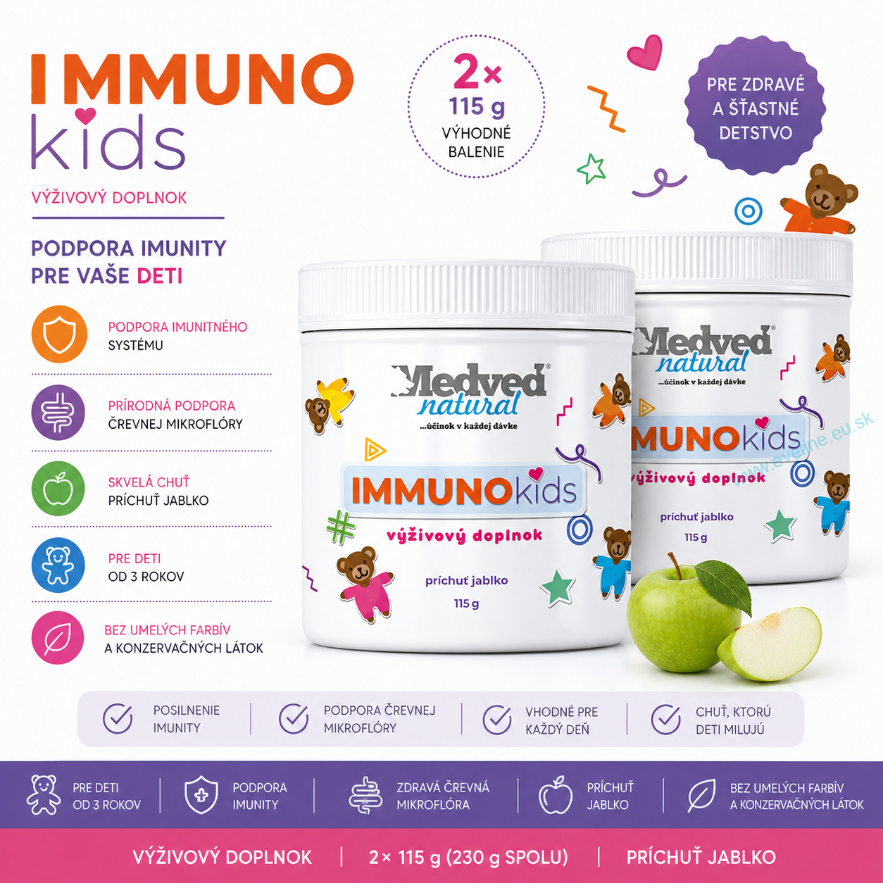 2x IMMUNO kids 115g (spolu 230g)
