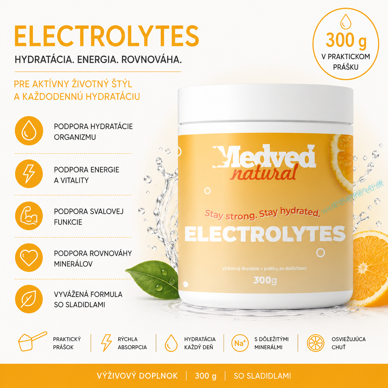 Medveď natural ELECTROLYTES 300g