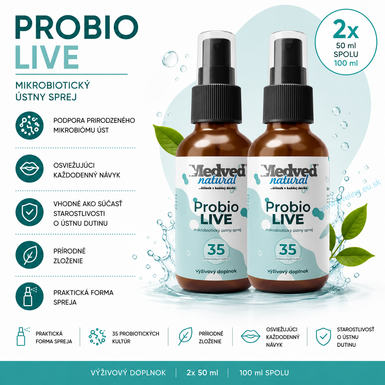 2x Probio LIVE 50ml (100 ml spolu)