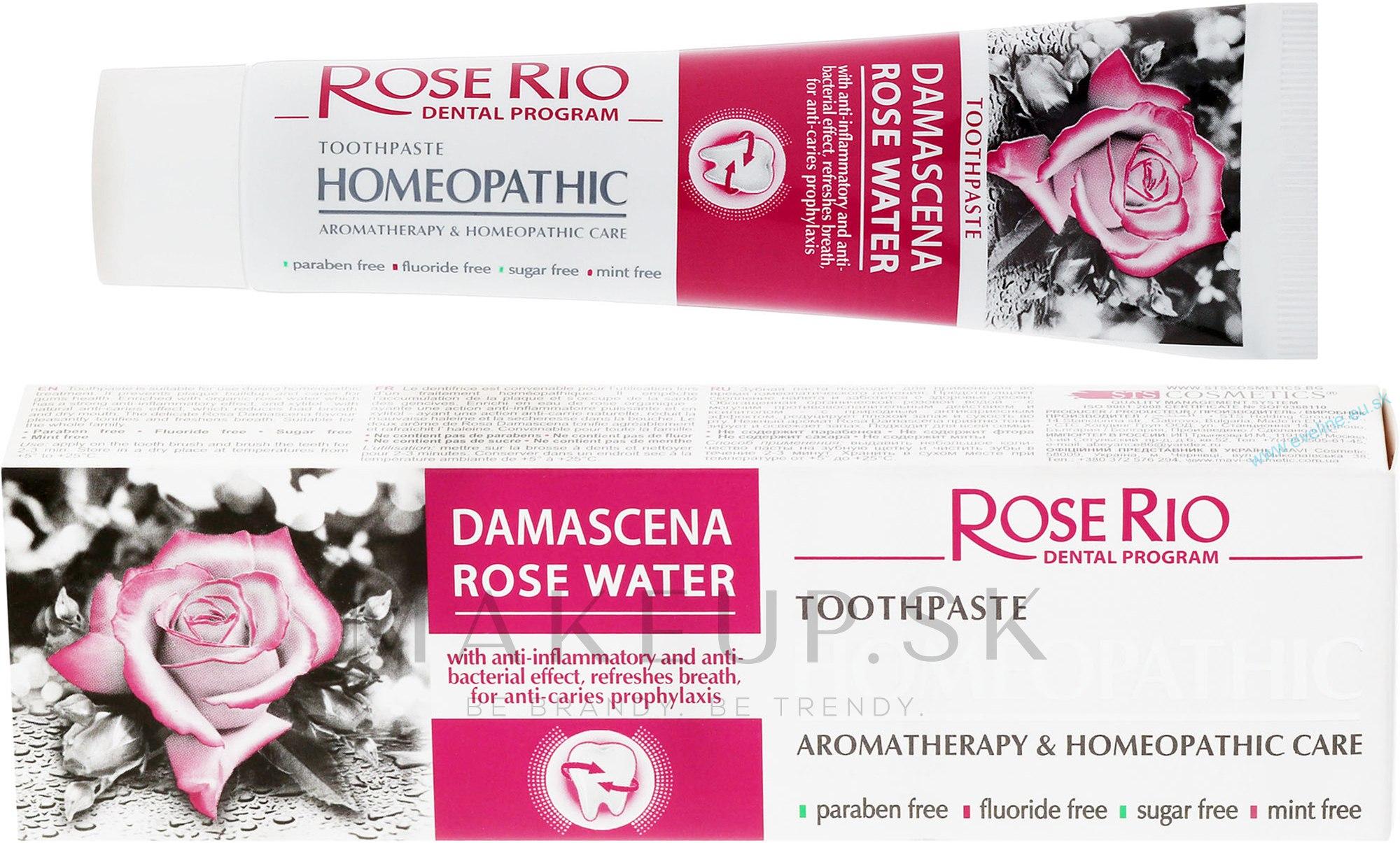 Homeopatická zubná pasta Rose Rio – 65 ml