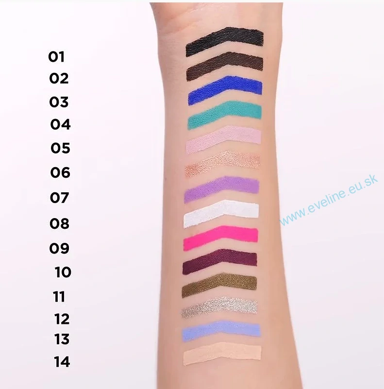 EVELINE VARIÉTÉ vodeodolná gélová ceruzka na oči