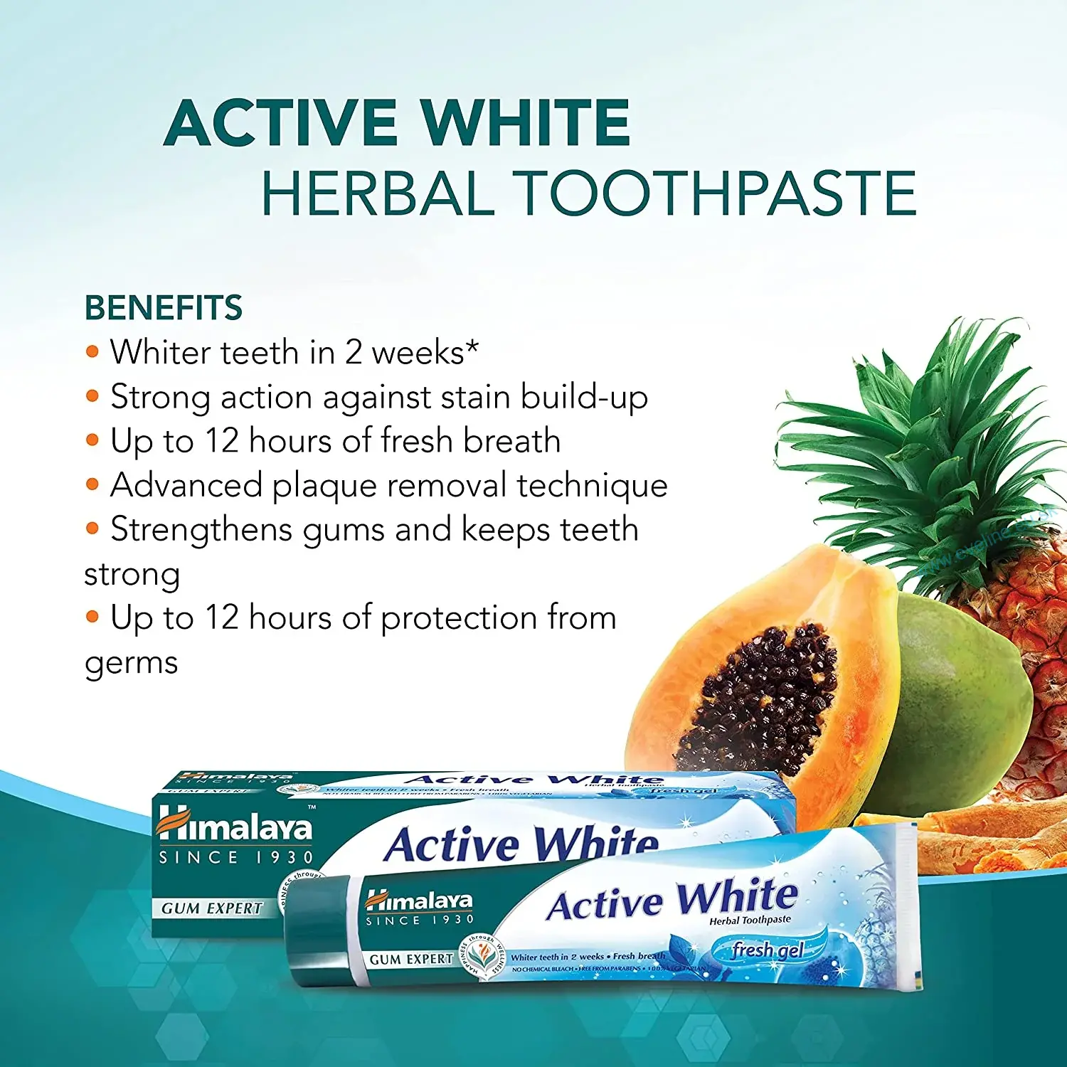 HIMALAYA Bylinná bieliaca zubná pasta v géle Active White - Gum Expert