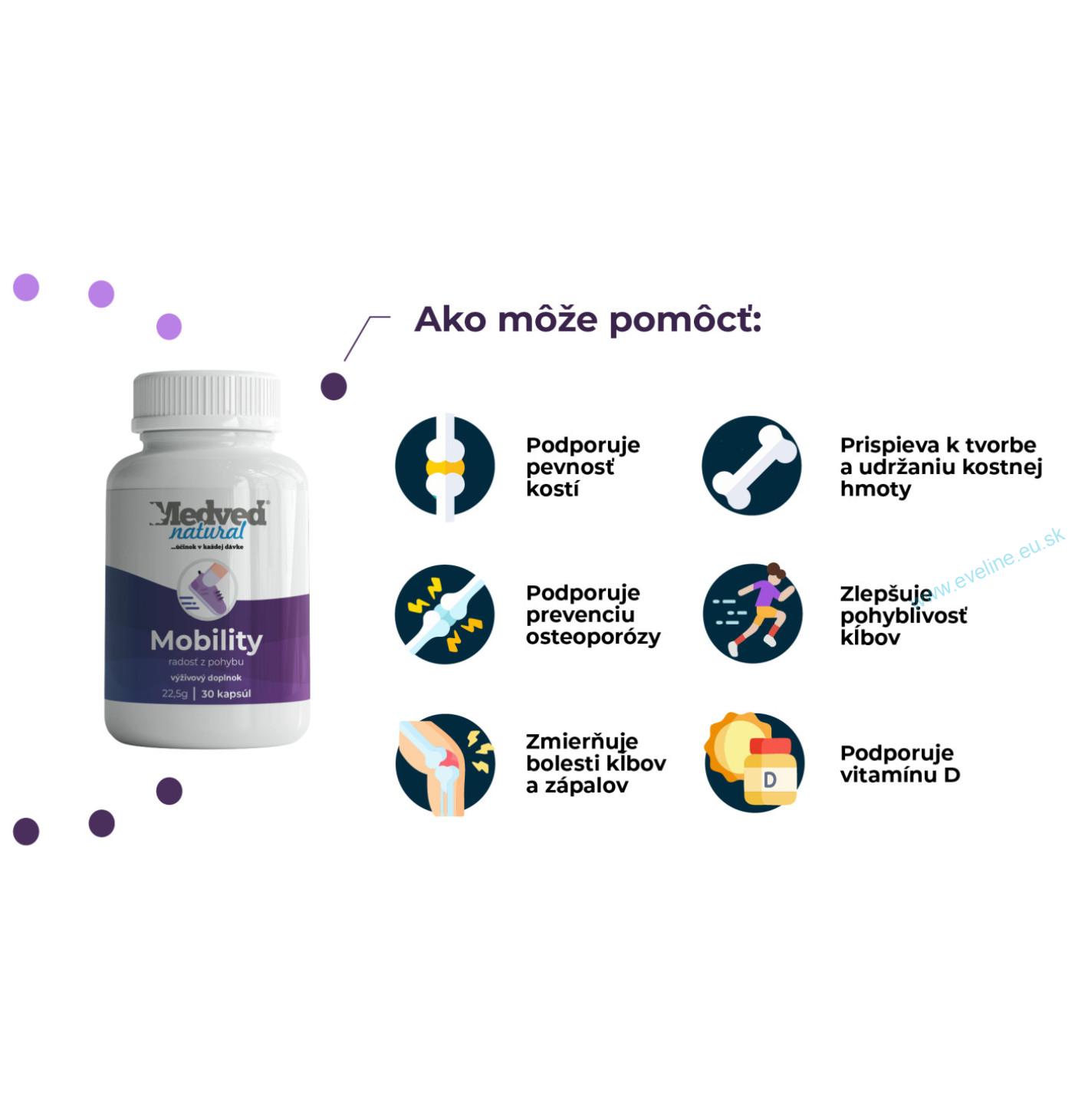 Medveď natural Mobility 30 kapsúl