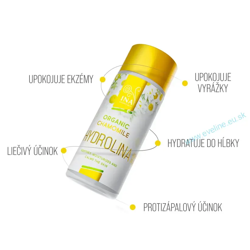 INA ESSENTIALS HYDROLINA™ - Organická Harmančekova voda na Ekzémy a Podráždenú  pokožku