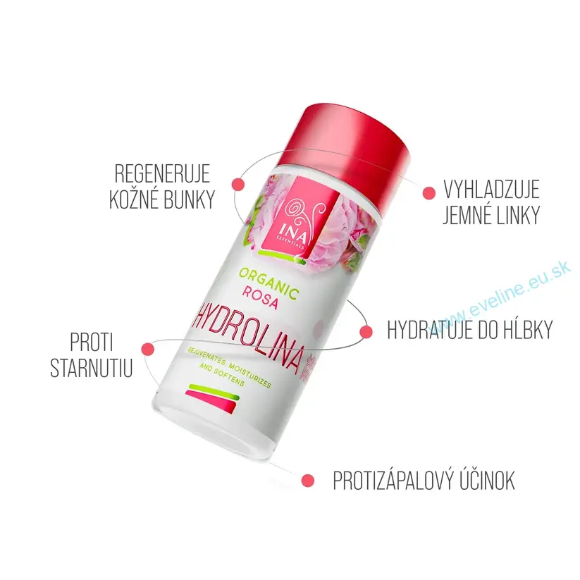 INA ESSENTIALS HYDROLINA™ - Organická Ružová voda pre Suchú pokožku