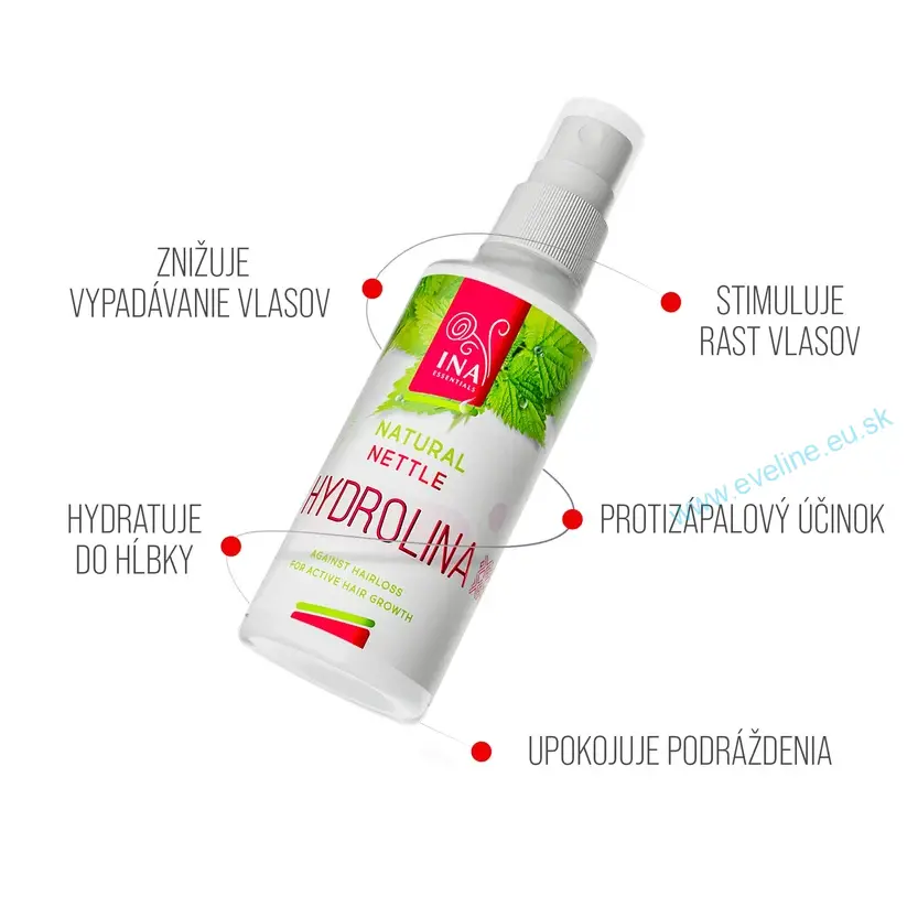 INA ESSENTIALS HYDROLINA™ - Voda z Divokej Žihľavy - Vlasový sprej na Vypadávanie vlasov  a Mastné vlasy