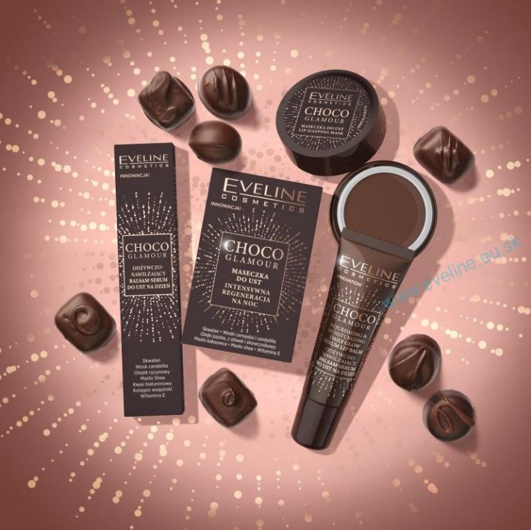 EVELINE Choco glamour - výživné a hydratačné sérum - balzám na pery