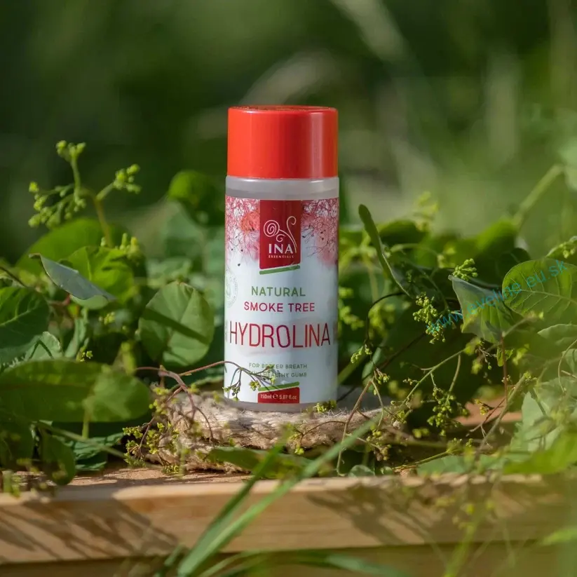 INA ESSENTIALS Ústna voda zo Škumpy vlasatej - Hydrolina - na Krvácanie ďasien a Zápach z úst